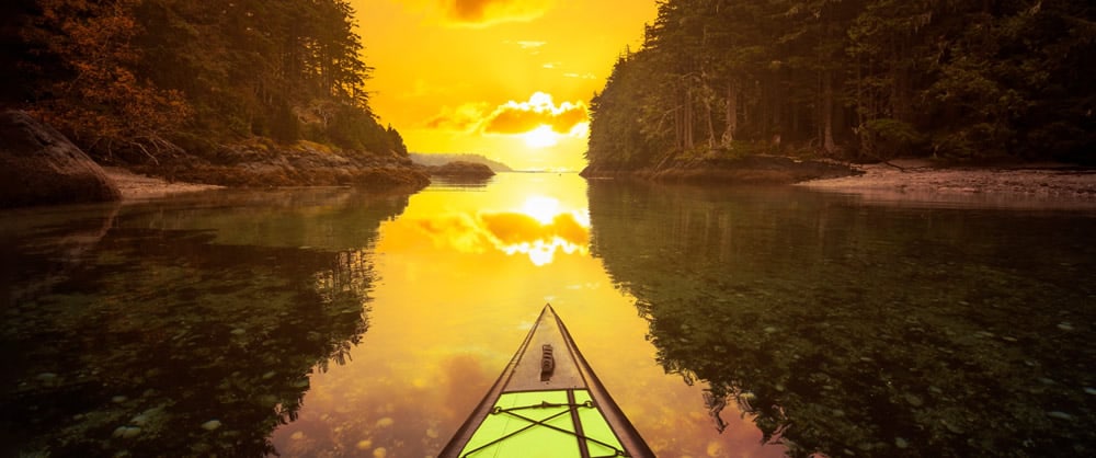 kayaking guide - beautiful sunset